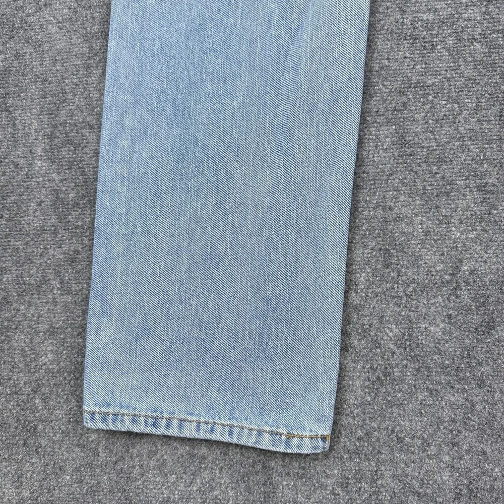 Levis 505 Straight Fit Jeans Mens 40x32 Light Wash Blue Denim Cotton Classic